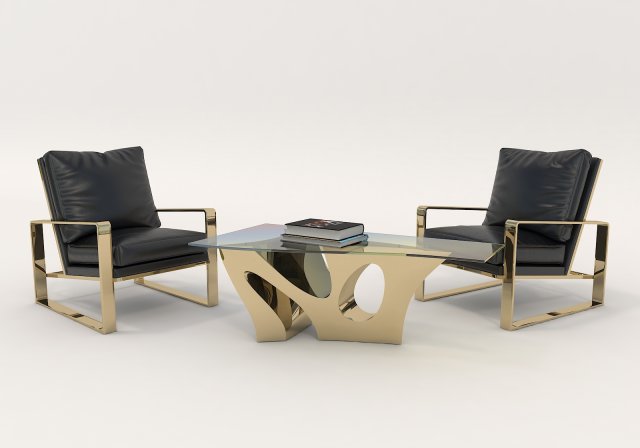 relaxing chairs and coffee table 2 3D मॉडल .c4d .max .obj .3ds .fbx .stl .blend 