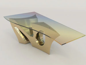 relaxing chairs and coffee table 2 3D Model