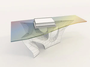 relaxing chairs and coffee table 2 3D Model