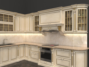 european style kitchen 3D Model