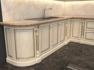 european style kitchen 3D Model