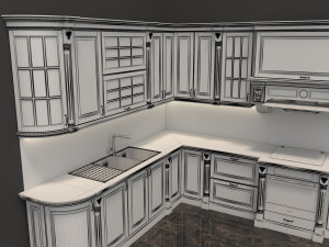 european style kitchen 3D Model