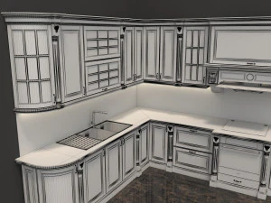european style kitchen 3D Model