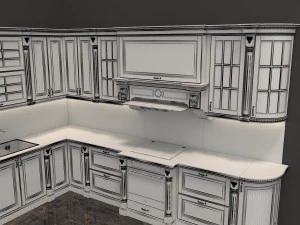european style kitchen 3D Model