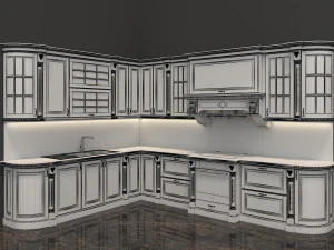 european style kitchen 3D Model