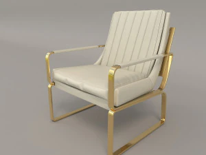 fotele relaksacyjne i stolik kawowy 3 Model 3D