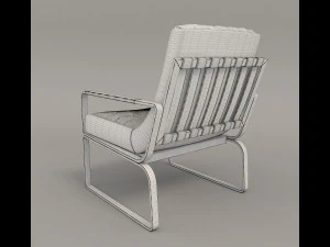 fotele relaksacyjne i stolik kawowy 3 Model 3D