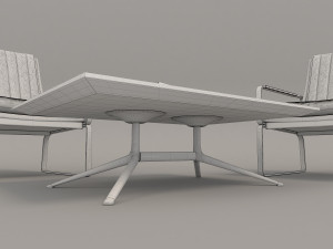 relaxing chairs and coffee table 3 3D Model