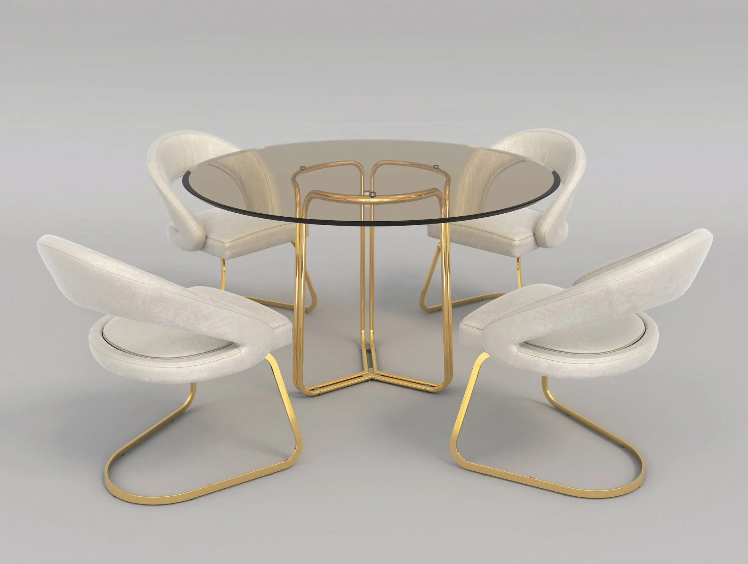 modern table and chair set 2 3D Model .c4d .max .obj .3ds .fbx .stl .blend 