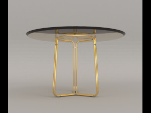 modern table and chair set 2 3D Модель