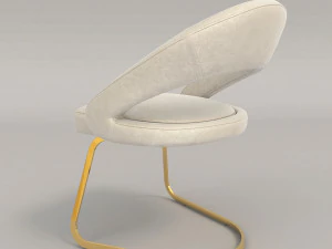 modern table and chair set 2 3D Model
