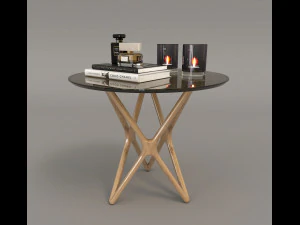 modern table and chair set 3 3D Model
