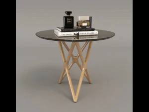 modern table and chair set 3 3D Model