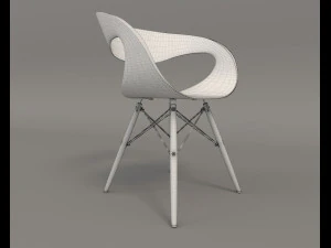 modern table and chair set 3 3D Model