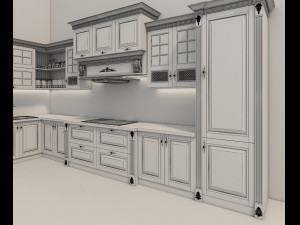 classic kitchen 2 3D Model