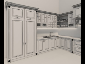 classic kitchen 2 3D Model