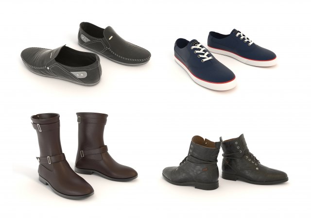 shoes collection 3 3D 모델 .c4d .max .obj .3ds .fbx .stl .blend 