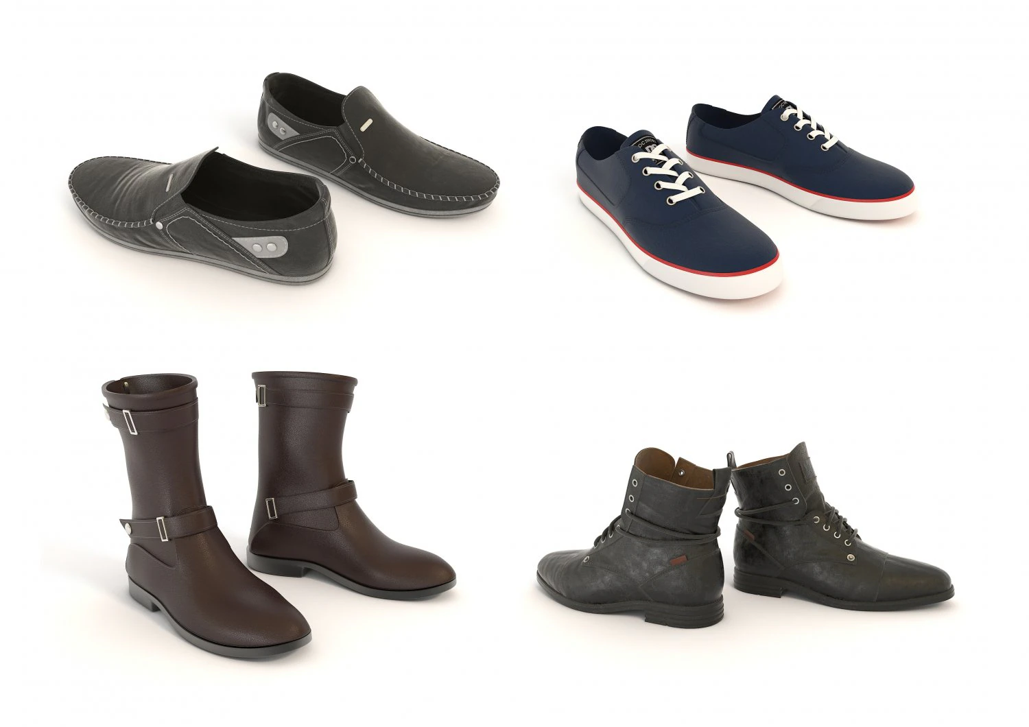 shoes collection 3 3D Model .c4d .max .obj .3ds .fbx .stl .blend 