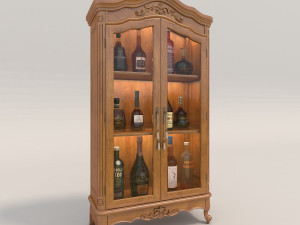 liquor cabinet classic style 2 3Dモデル