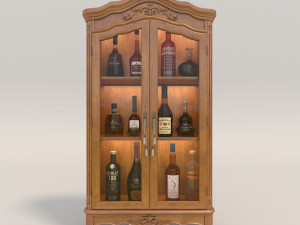 liquor cabinet classic style 2 Modelo 3D