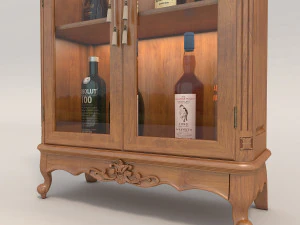 liquor cabinet classic style 2 3D Model