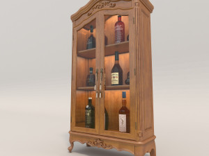 liquor cabinet classic style 2 Modelo 3D