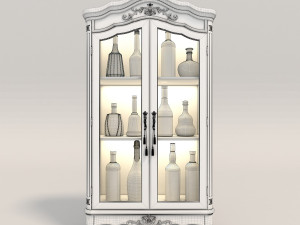 liquor cabinet classic style 2 Modelo 3D