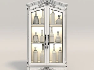 liquor cabinet classic style 2 3D Model