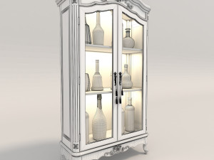 liquor cabinet classic style 2 Modelo 3D