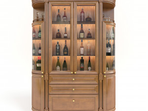 liquor cabinet classic style 3 3Dモデル