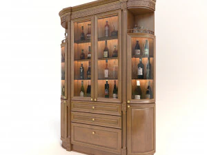liquor cabinet classic style 3 3D Model