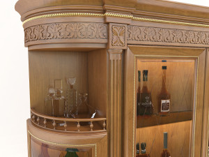 liquor cabinet classic style 3 Model 3D