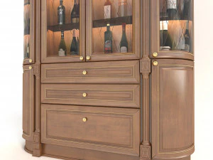 liquor cabinet classic style 3 3D Model