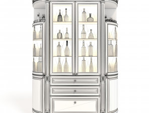 liquor cabinet classic style 3 Model 3D