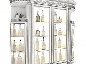 liquor cabinet classic style 3 Model 3D