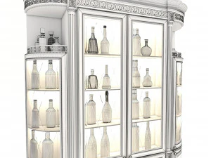 liquor cabinet classic style 3 3D Model