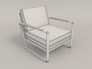 relaxing chairs and coffee table 4 3D मॉडल