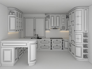classic kitchen 3 3D 模型