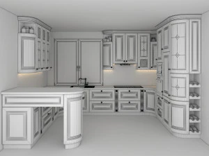 classic kitchen 3 3D Model