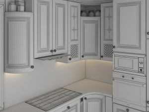 classic kitchen 3 3D 模型