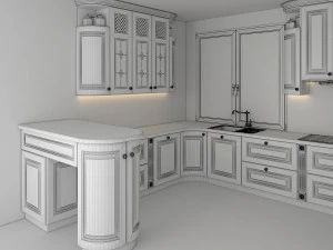 classic kitchen 3 3D Model