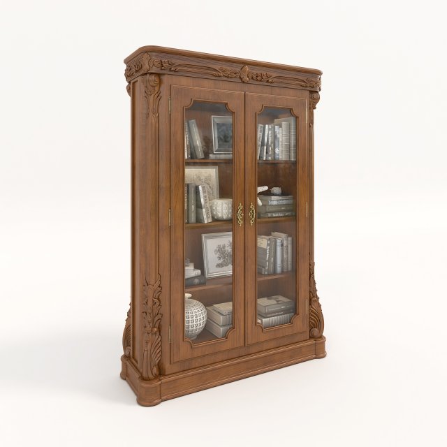 display cabinet classic style 5 3D 模型 .c4d .max .obj .3ds .fbx .stl .blend 
