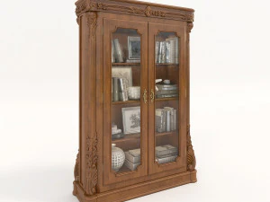 vitrinekast klassieke stijl 5 3D Model
