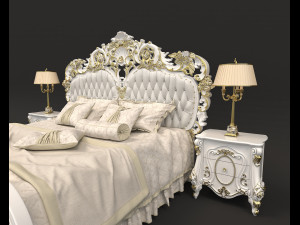 european style bed 8 3D Model