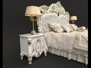 european style bed 8 3D Model