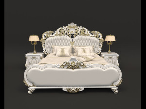 european style bed 8 3D Model