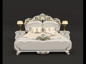 european style bed 8 3D Model