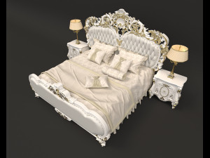 european style bed 8 3D Model