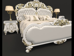european style bed 8 3D Model