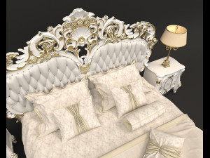 european style bed 8 3D Model